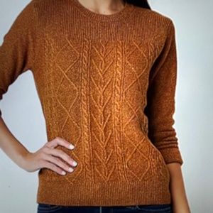 St. John's Bay Womens Crew Neck Long Sleeve Pullover Sweater Color: Brown Sugar